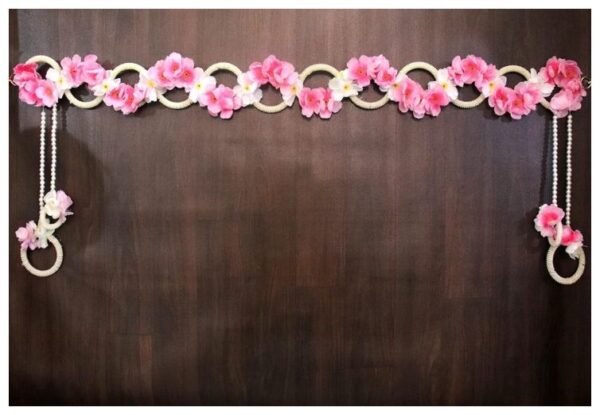 Decorative Toran for Home Decoration| Traditional Pink Color Artificial Flower Handmade Door Hanging For Diwali Festival| Door Hanging |Latkan |Bandanwar For Diwali festival | Wall Hanging