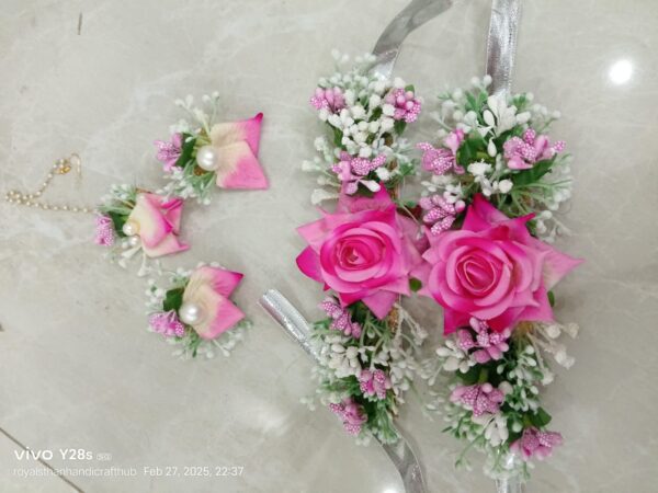 Bridal Flower Jwellery Set for Wedding/Party/Bridal/Haldi / Mehndi /Baby Shower/Marriage - Image 2
