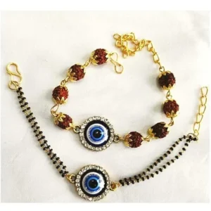 BhaiyaBhabhiRakhiRudraksh-beads for rakshabhandan- Combo Rakhi Set Handmade & Designer Rakhi, Rakhi for Brother &Bhabhi